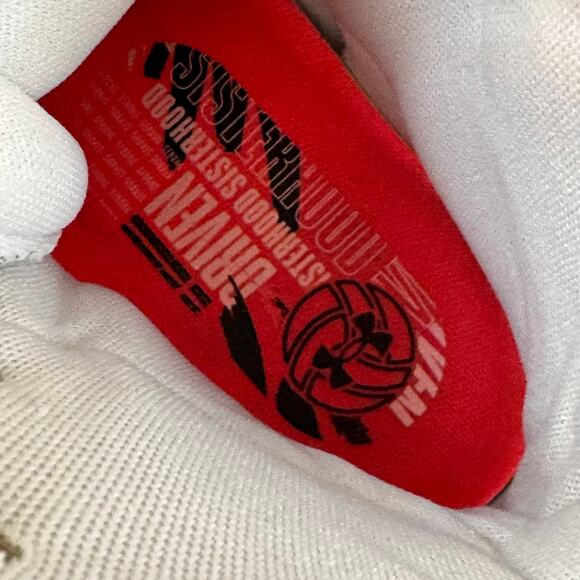 Under Armour Highlight HOVR Ace Sz 8.5 White Gold High-Top Volleyball Shoes - Picture 12 of 14